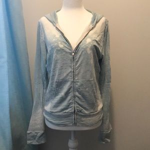 Monrow Light Blue Zip Up XS